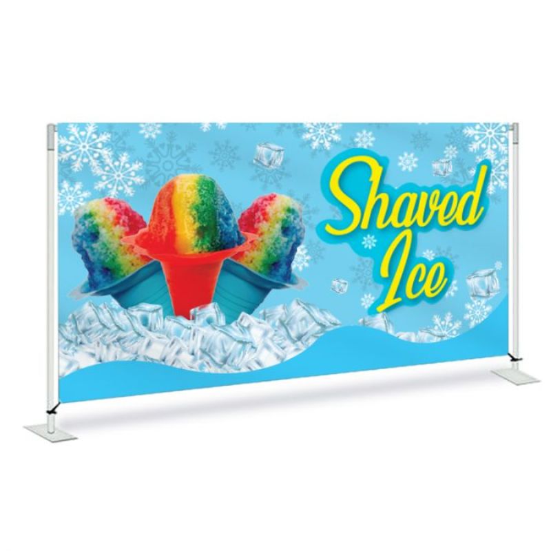 Shaved Ice Pre Printed Fabric Barrier system 60" x 36" x 13.5 - Blue 2