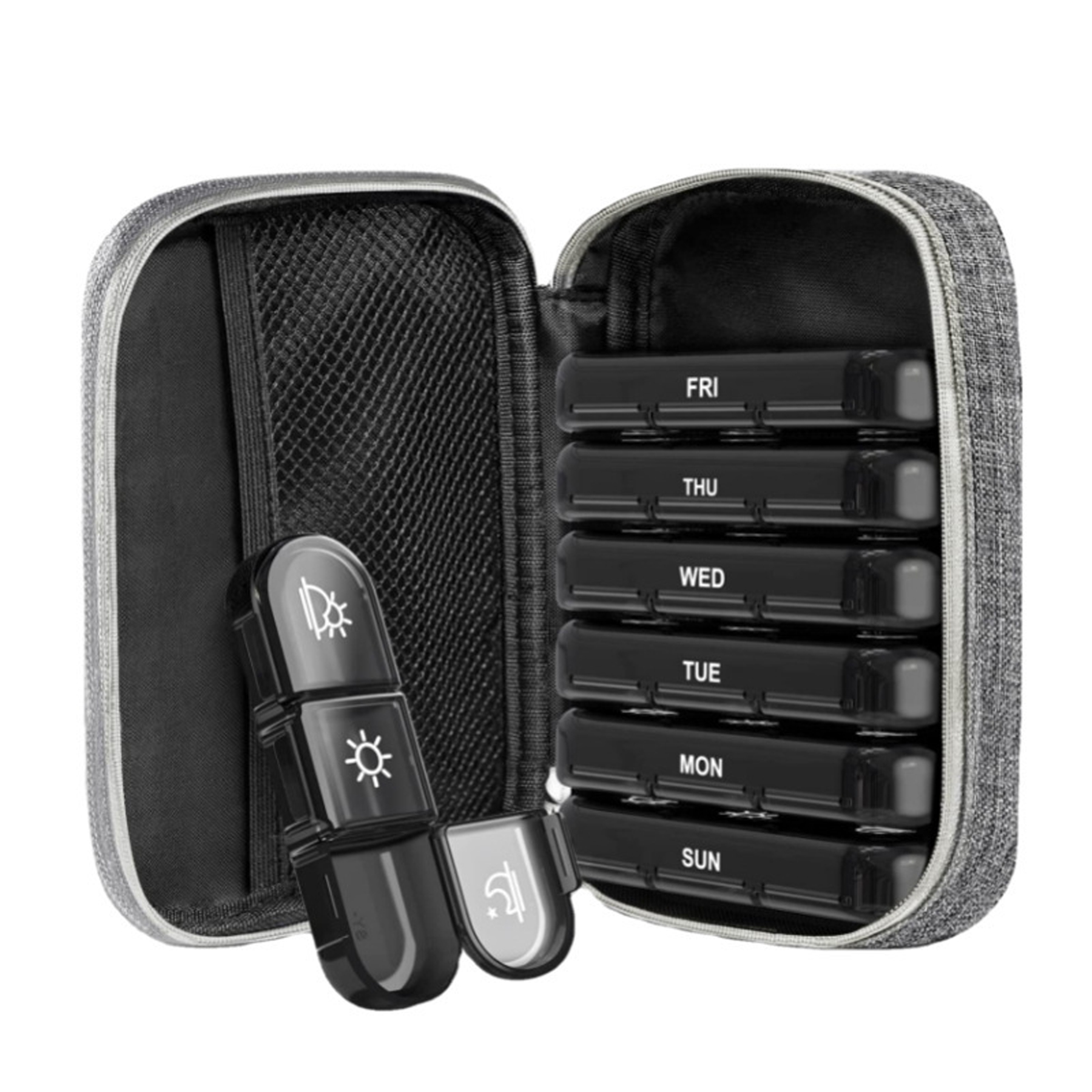 Travel Pill Organizer with Separate Compartments