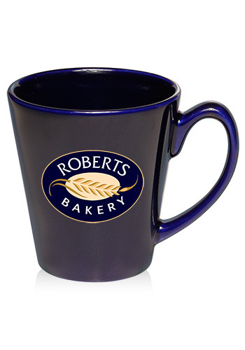 12 oz. Glossy Ceramic Latte Coffee Mugs 6