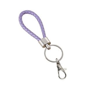 Rotated Ring Weaved PU Leather Keychain Key Organization 13