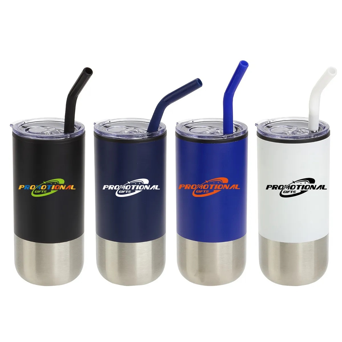 16 oz Stainless Steel Tumbler with Straw 2