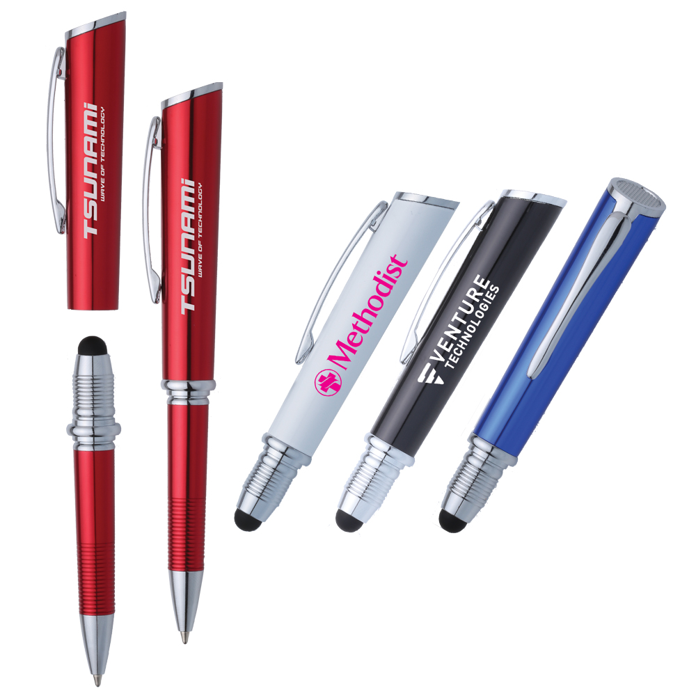 Chapstick Brass Cap Off Stylus Ballpoint Pen 2
