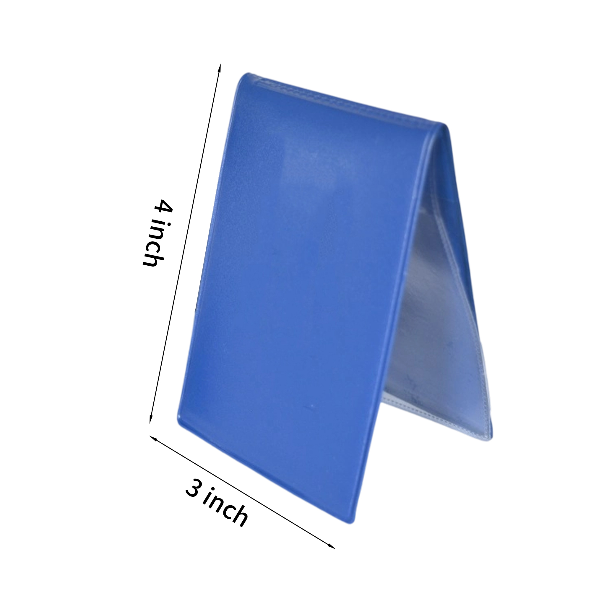 PVC Driver License Card Holder With Two Transparent Sleeves 4" x 3" 5