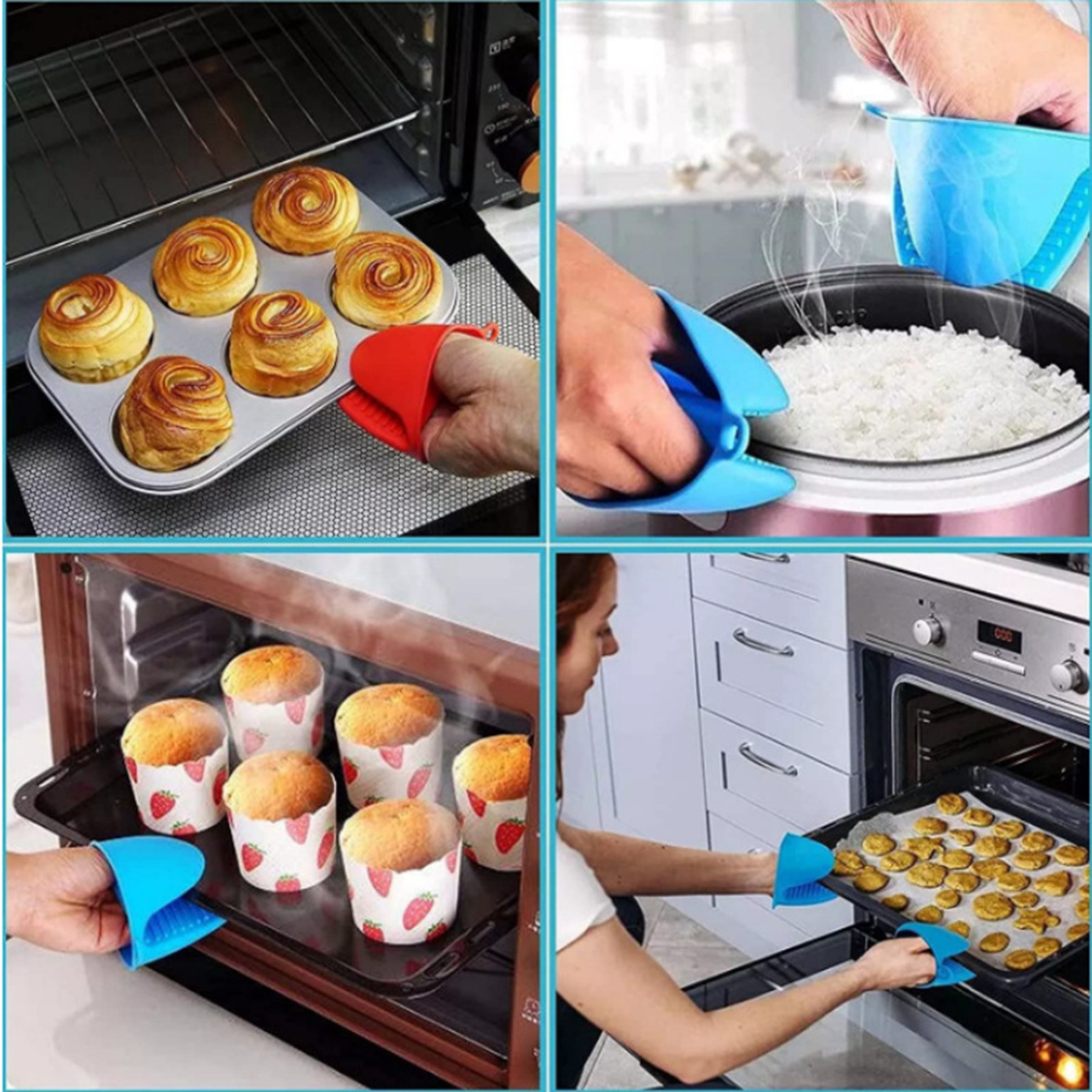 Silicone Gloves Thickened Silicone Insulated Hand Clips 2