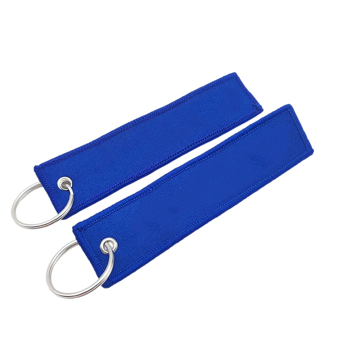 Woven Fabric Keychain Tag with Steel Ring 5