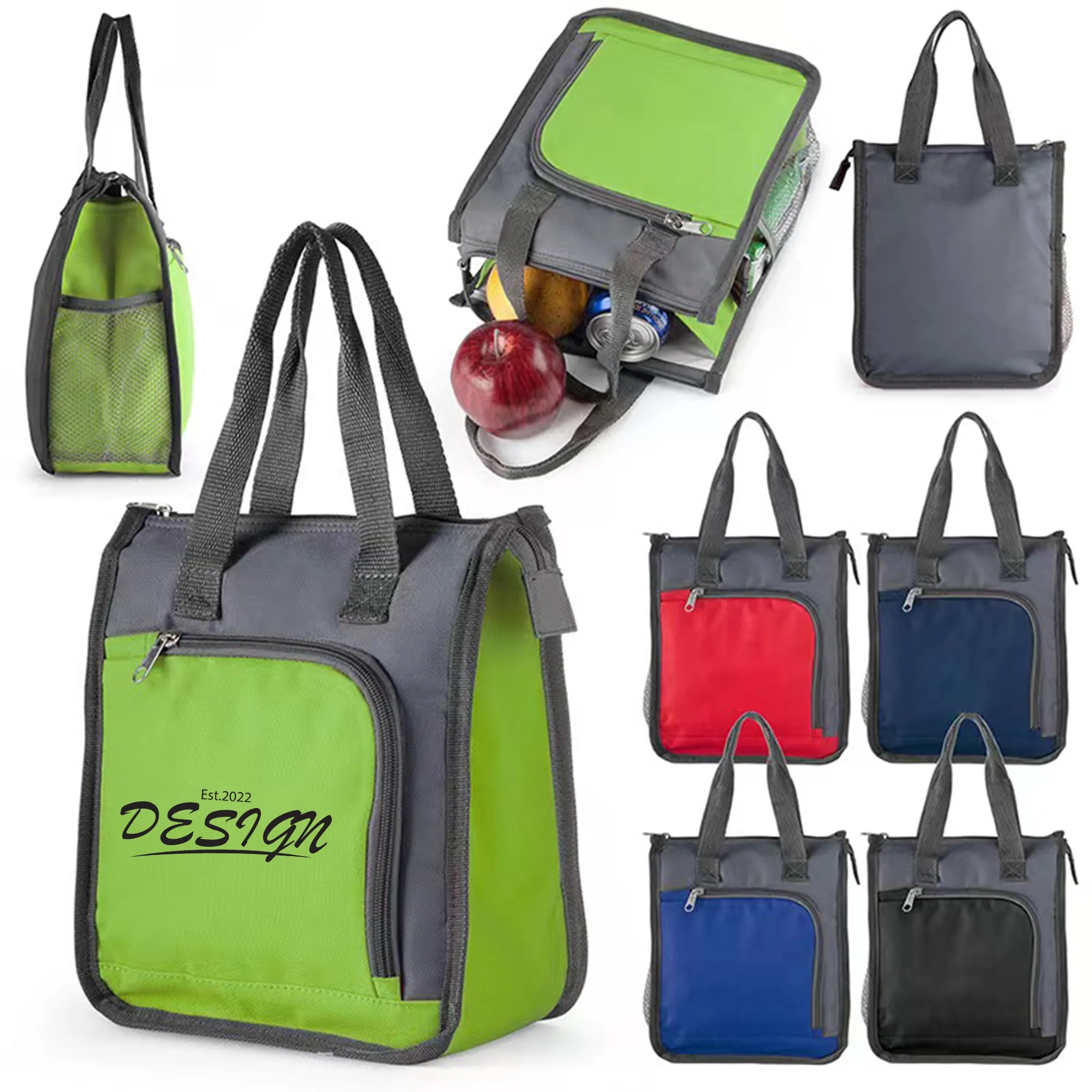 Zipper Insulated Lunch Tote Bags
