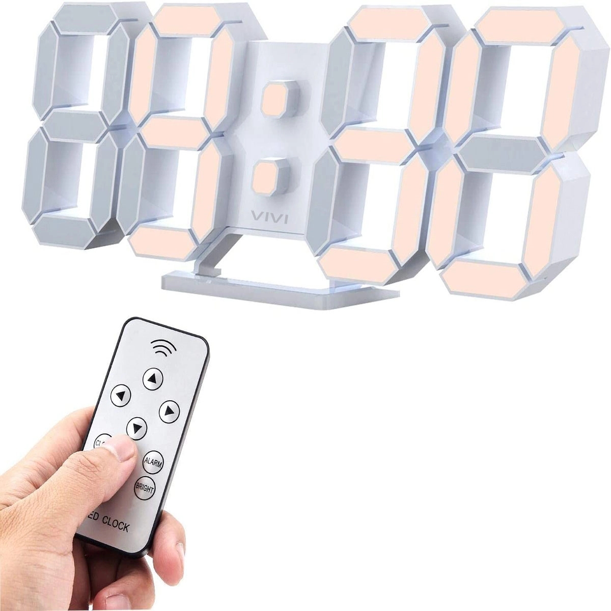3D Led Wall Desk Clock Alarm 4
