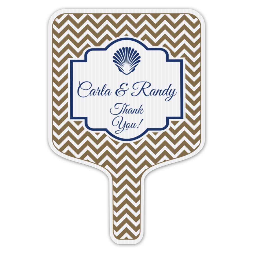 Standard Shape Hand Fan, Screen Printed 32