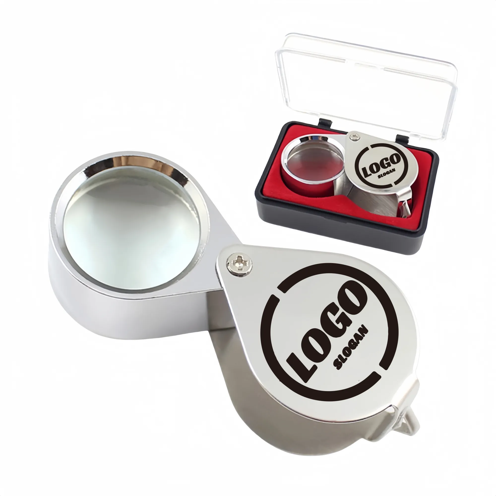 Metal Folding J Pocket Jewelry Eye Loupe 1