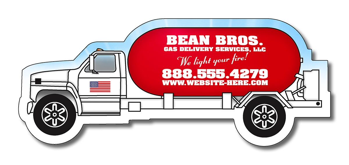 Magnet - Propane Truck Shape (4.25x1.75) - 30 mil. 2