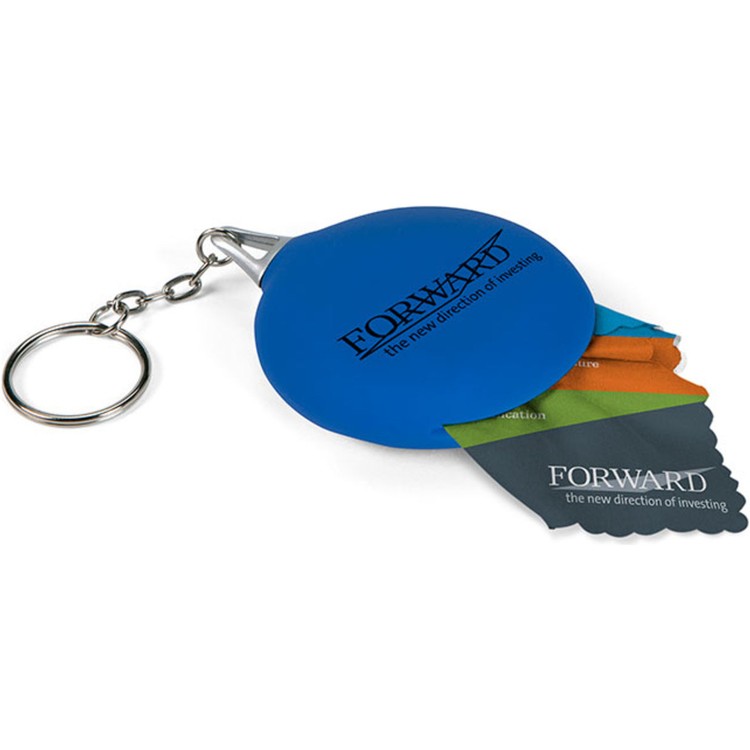 Big Mouth™ Key Chain with Opper Fiber® Cloth - Full Color - Rush Production