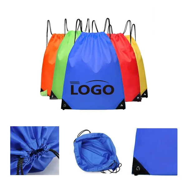 MOQ50 Durable Polyester Drawstring Bag For Sports 2