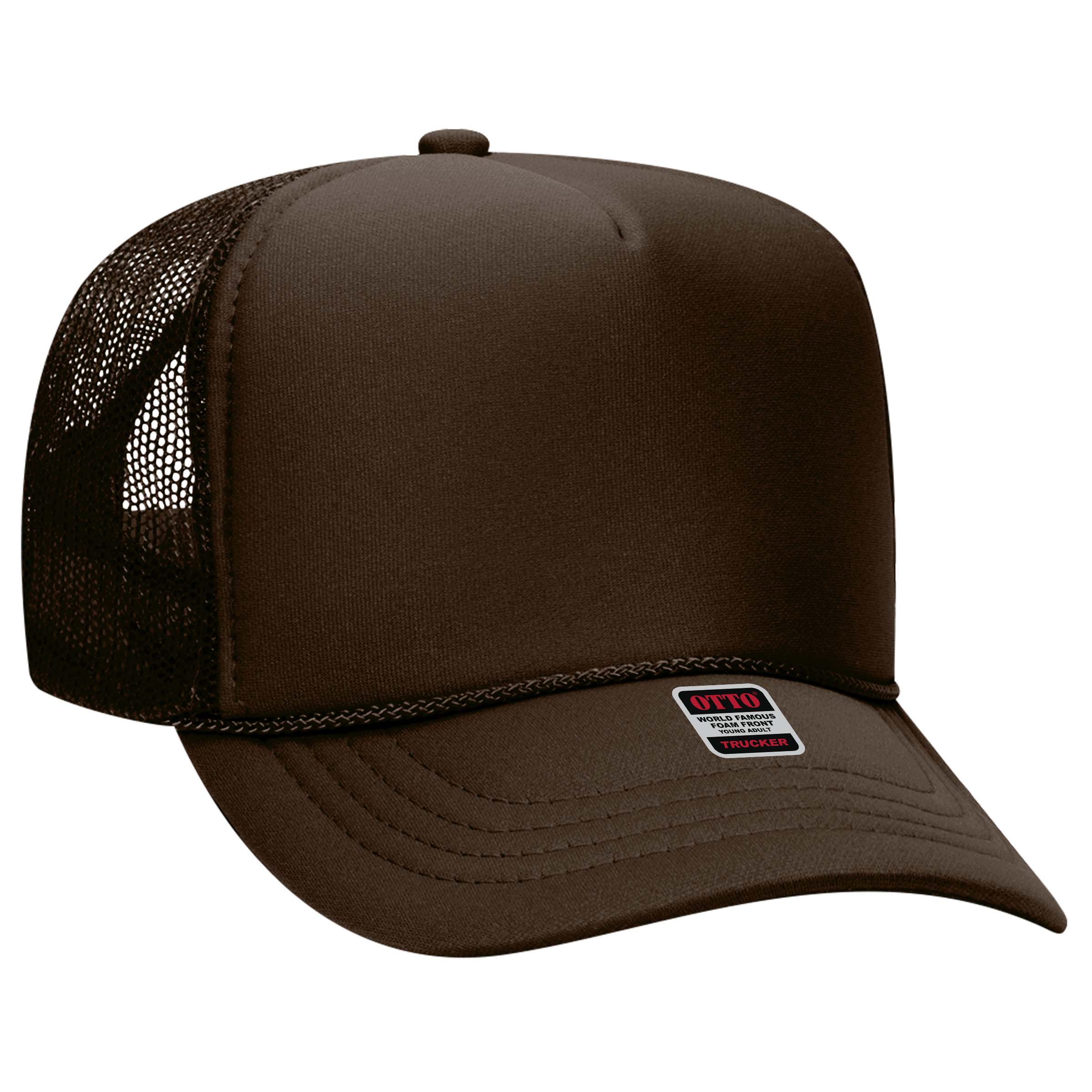 OTTO CAP® 5 Panel High Crown Mesh Back Trucker Hat 245