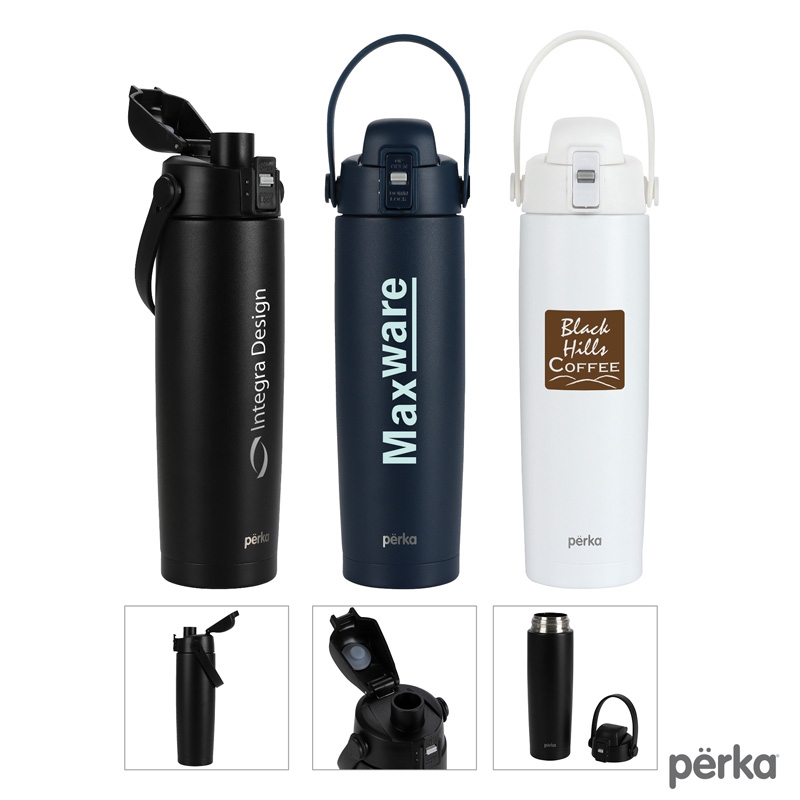 Perka® Lenker 20 oz. Double Wall, Recycled Stainless Steel Water Bottle