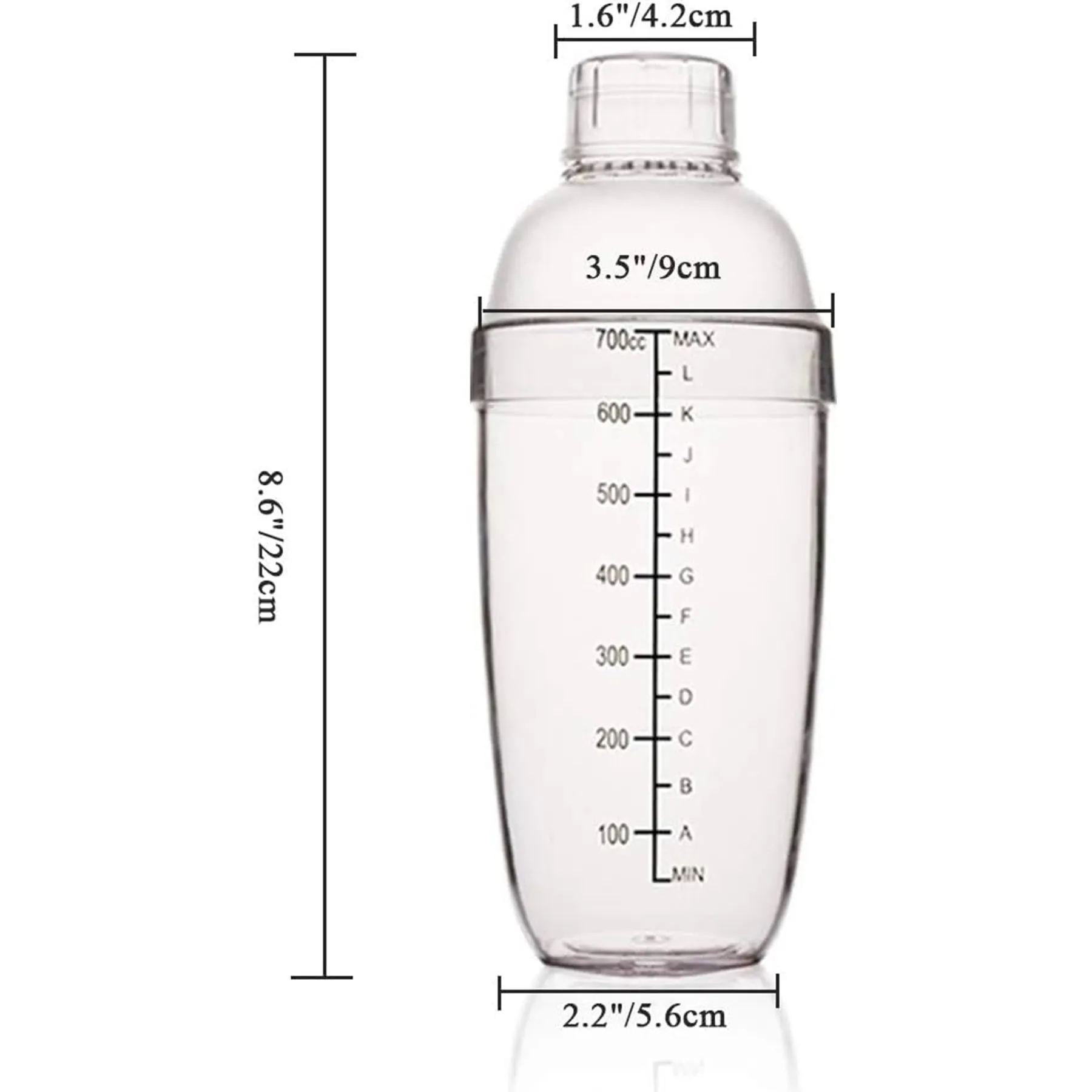 700ml Plastic Cocktail Shaker 3