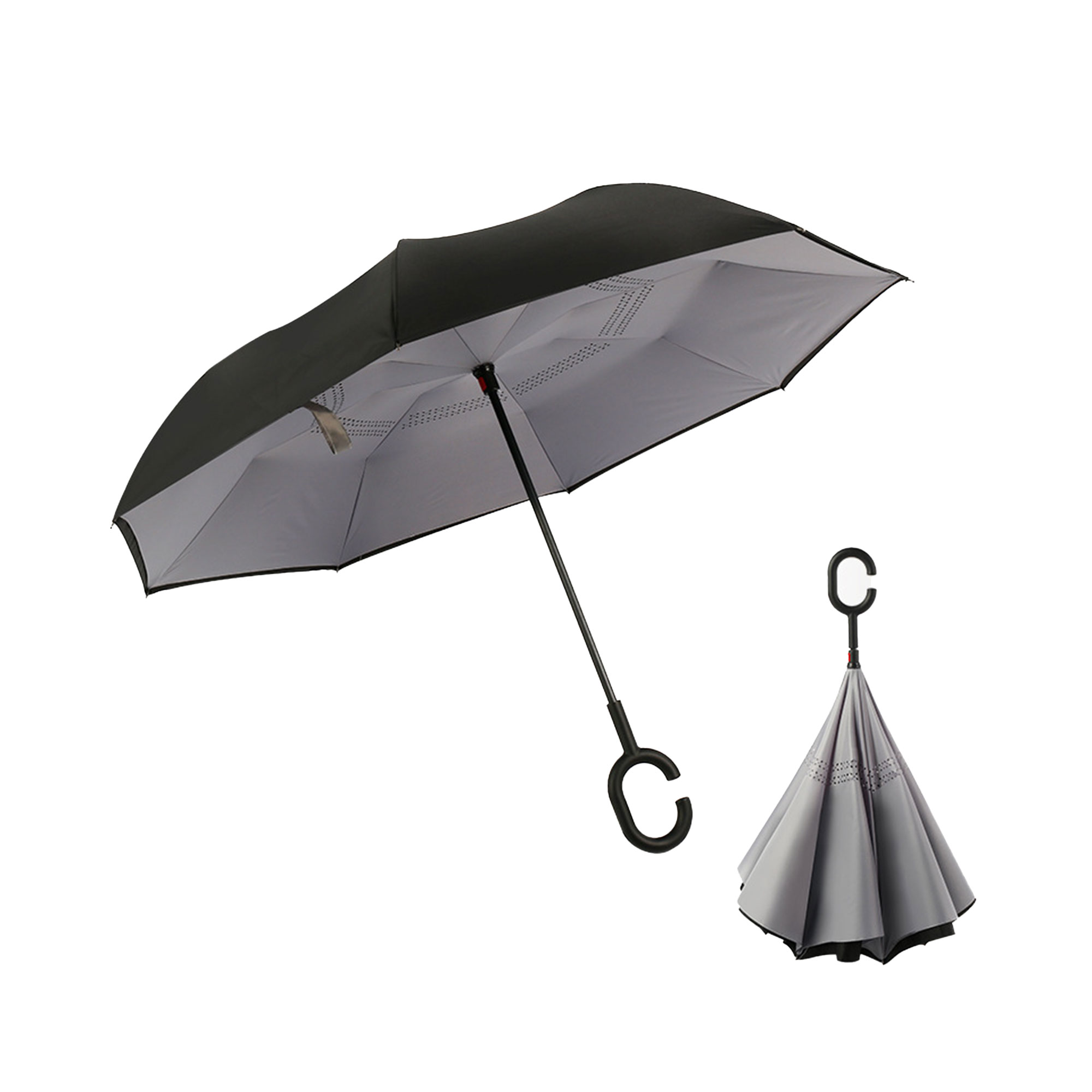 Windproof Double Layer Folding Inverted Umbrella 13