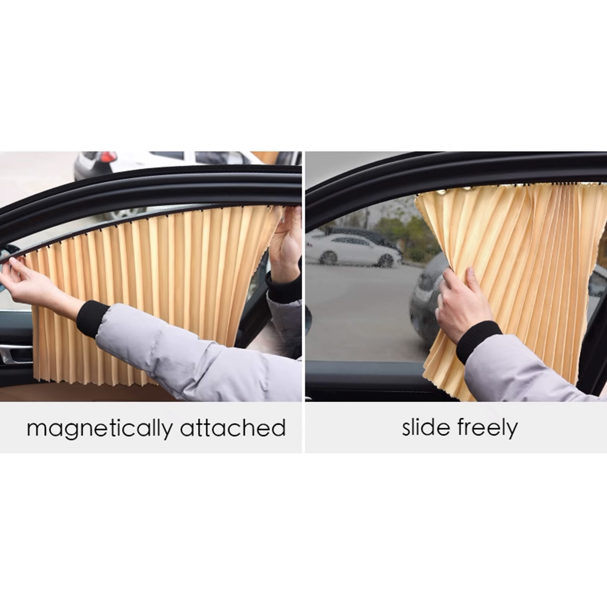 MOQ50 Track-Mounted Sunshade Curtain For Cars 7