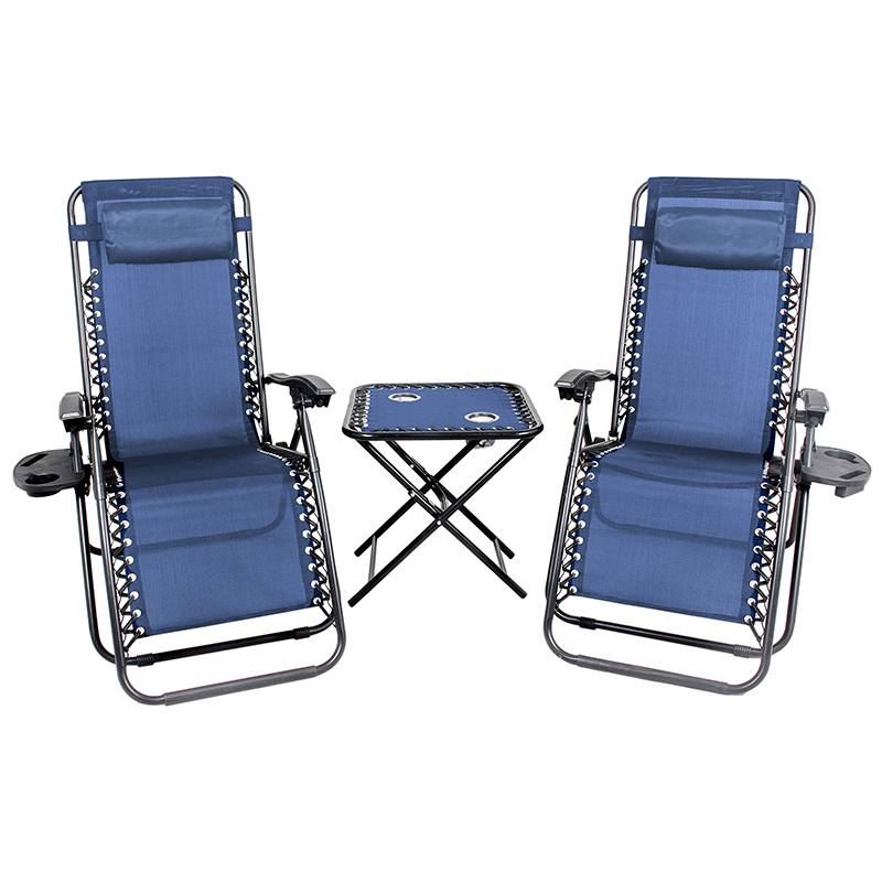 Zero Gravity Chair with Side Table, Set of 2 2