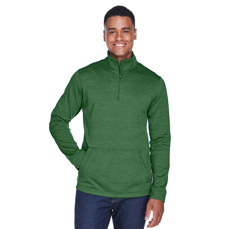Devon & Jones Men's Newbury Mélange Fleece Quarter-Zip 1