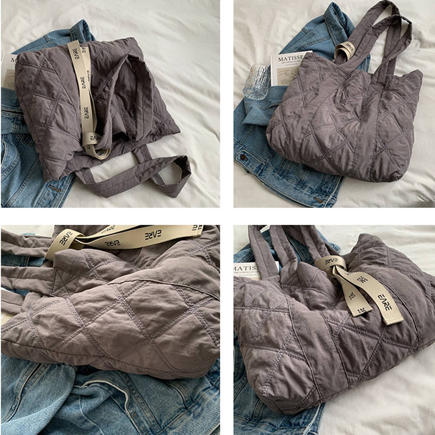 Nylon Cotton Large Capacity Tote Bag, custom tote bag with logo imprint 5