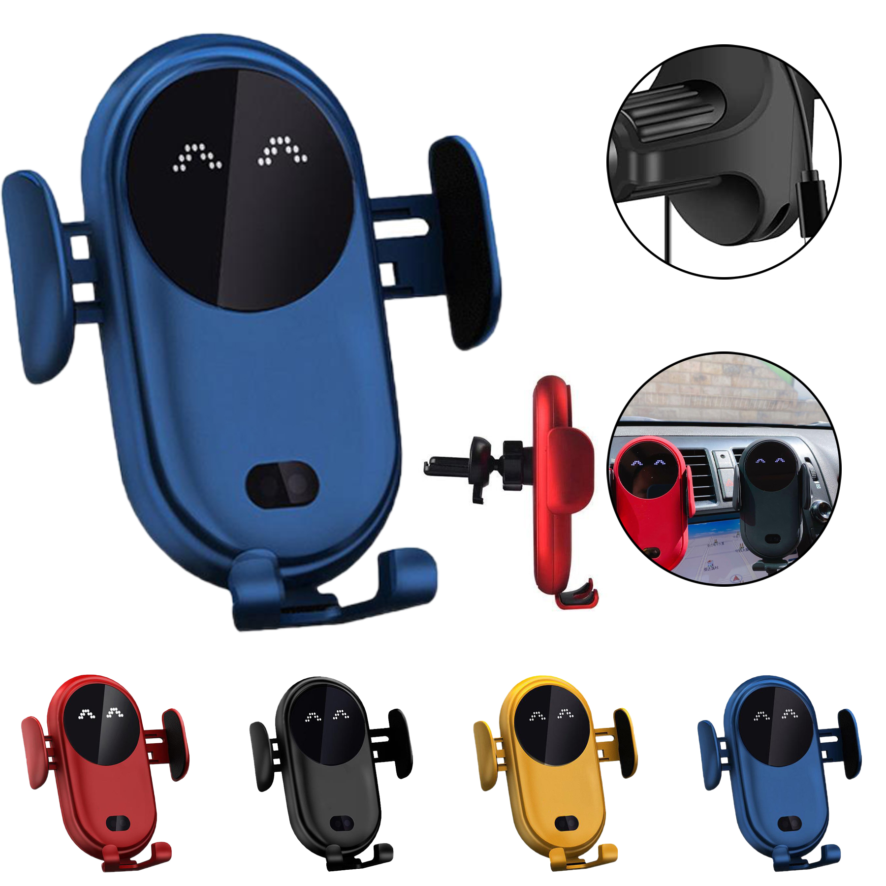 Car Wireless Charger Phone Holder Mount 2