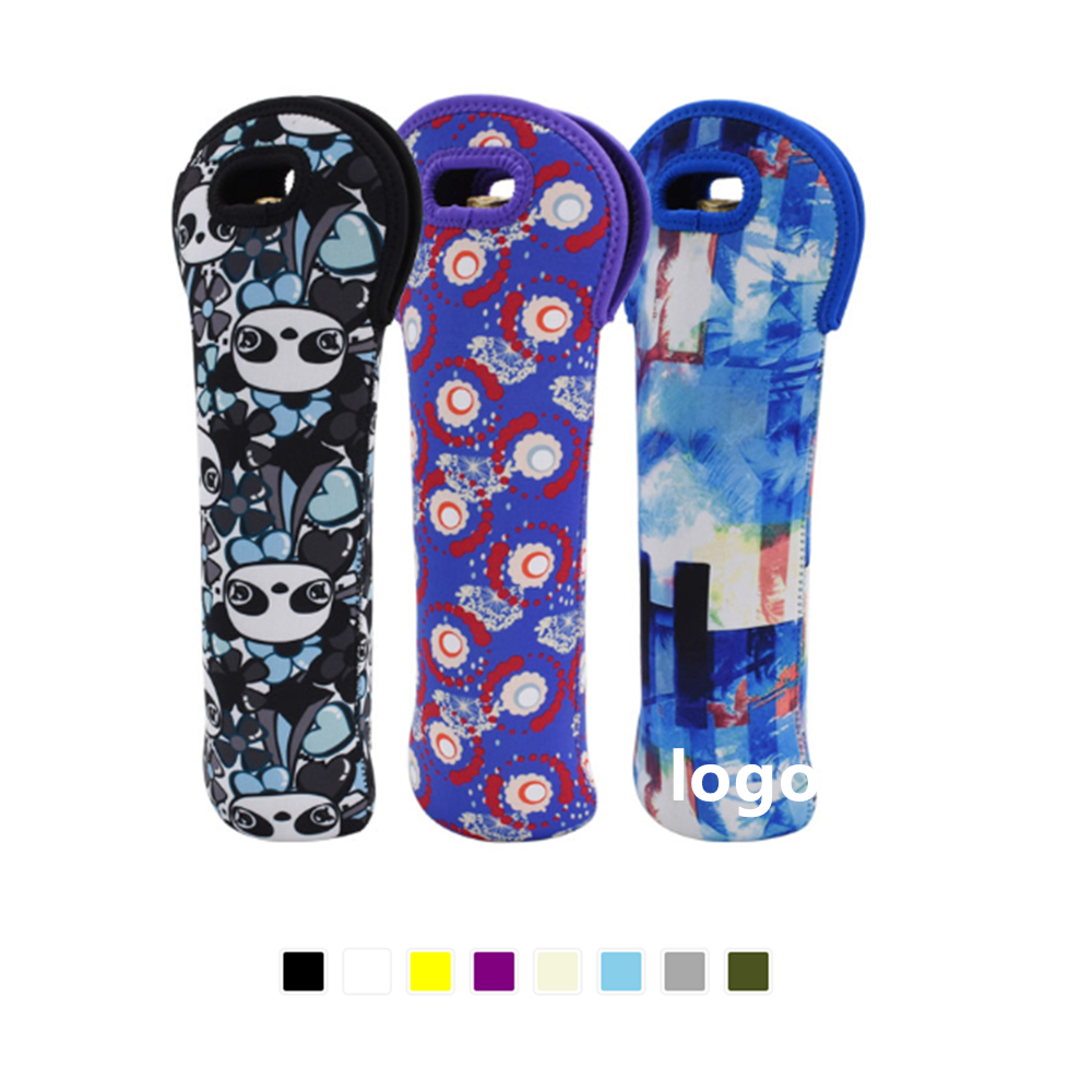 Neoprene Wine Champagne Bottle Tote Bag 2