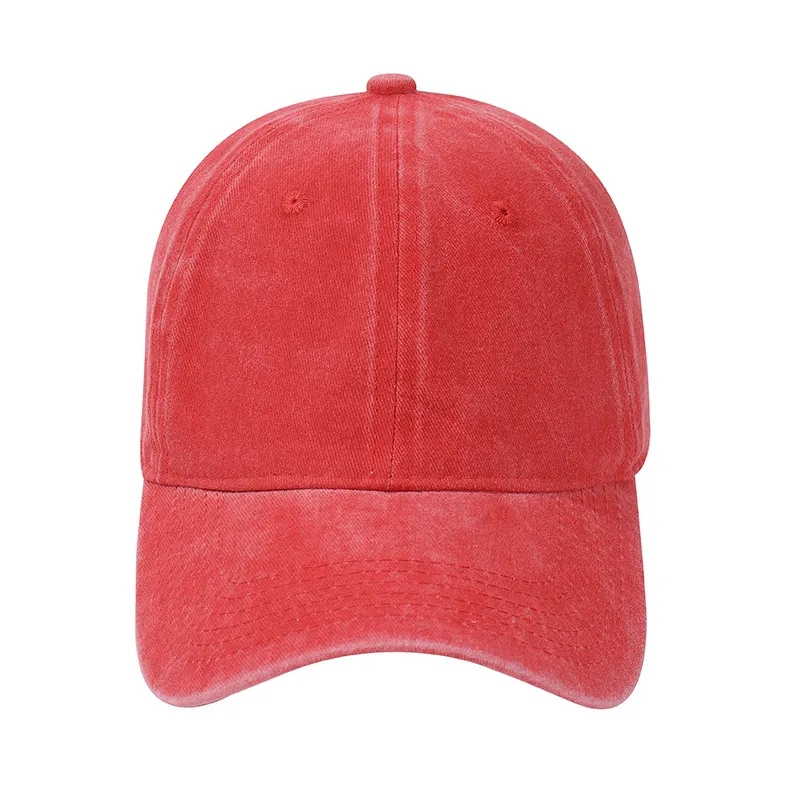 Washed Cotton Baseball Caps w/ Custom Embroidery Adjustable 4