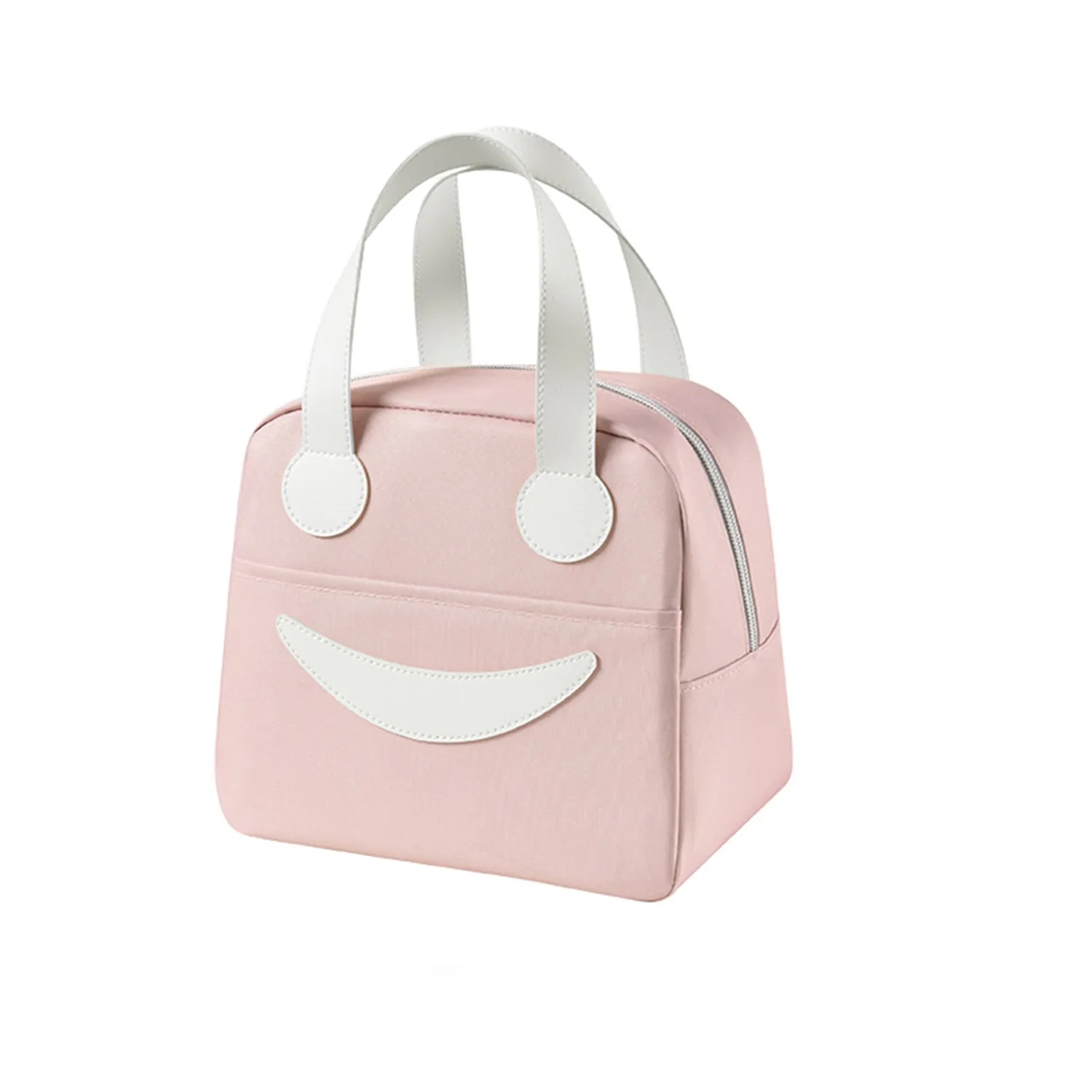Smile Face Insulated Lunch Bento Box Shopping Bag 2