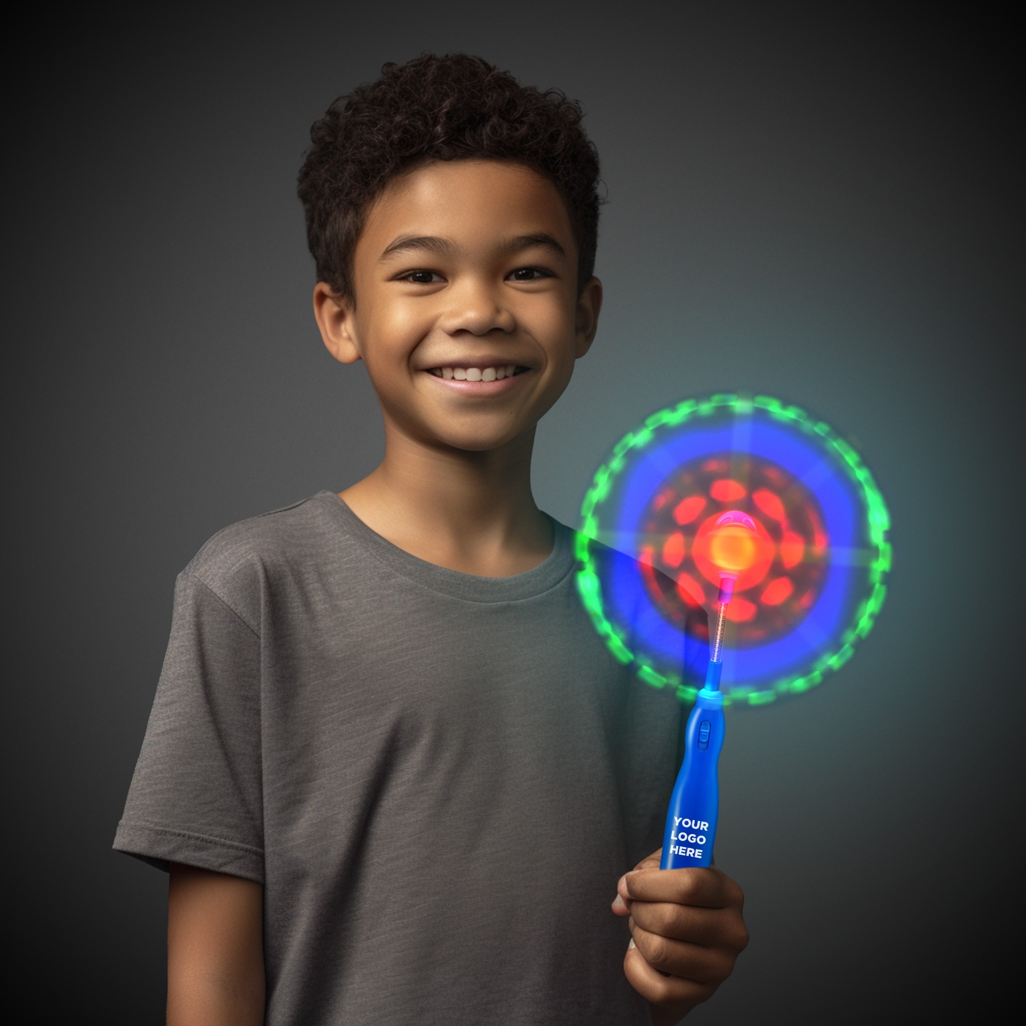 Light Up Blue Windmill Wand 2