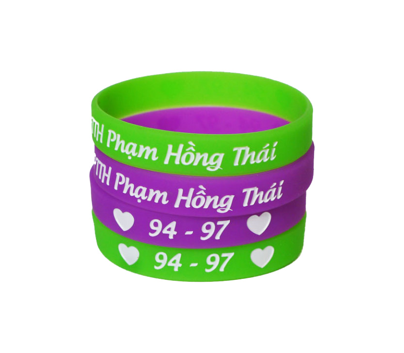 Color Filled Silicone Wristbands 3
