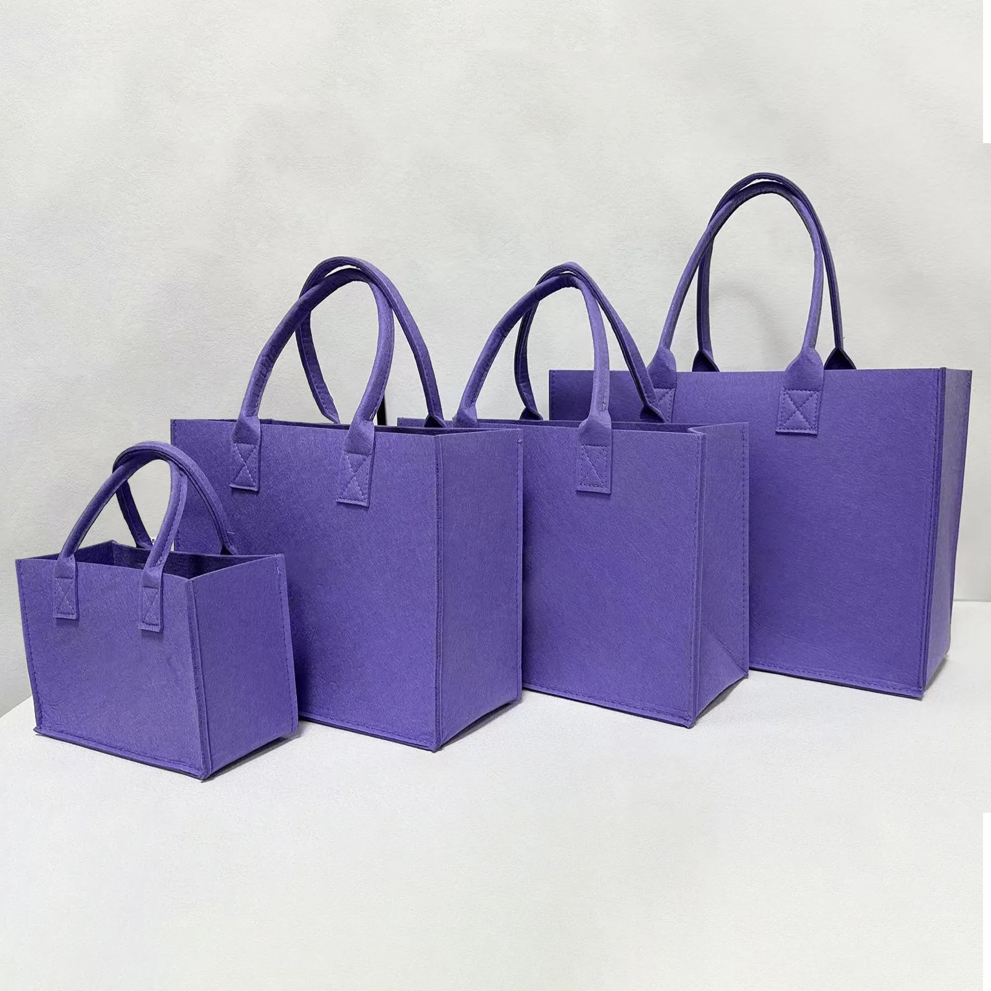Foldable Felt Reusable Shopping Tote Bag 4
