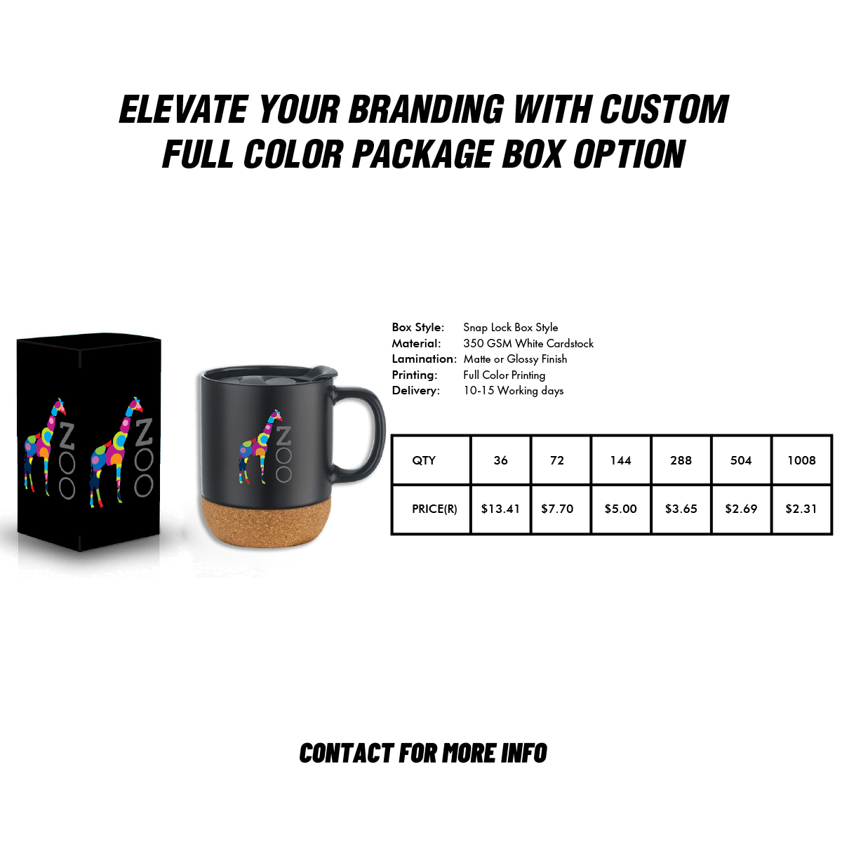 CorkLuxe Ceramic 12oz Mug With Matte Finish and Cork Bottom 21