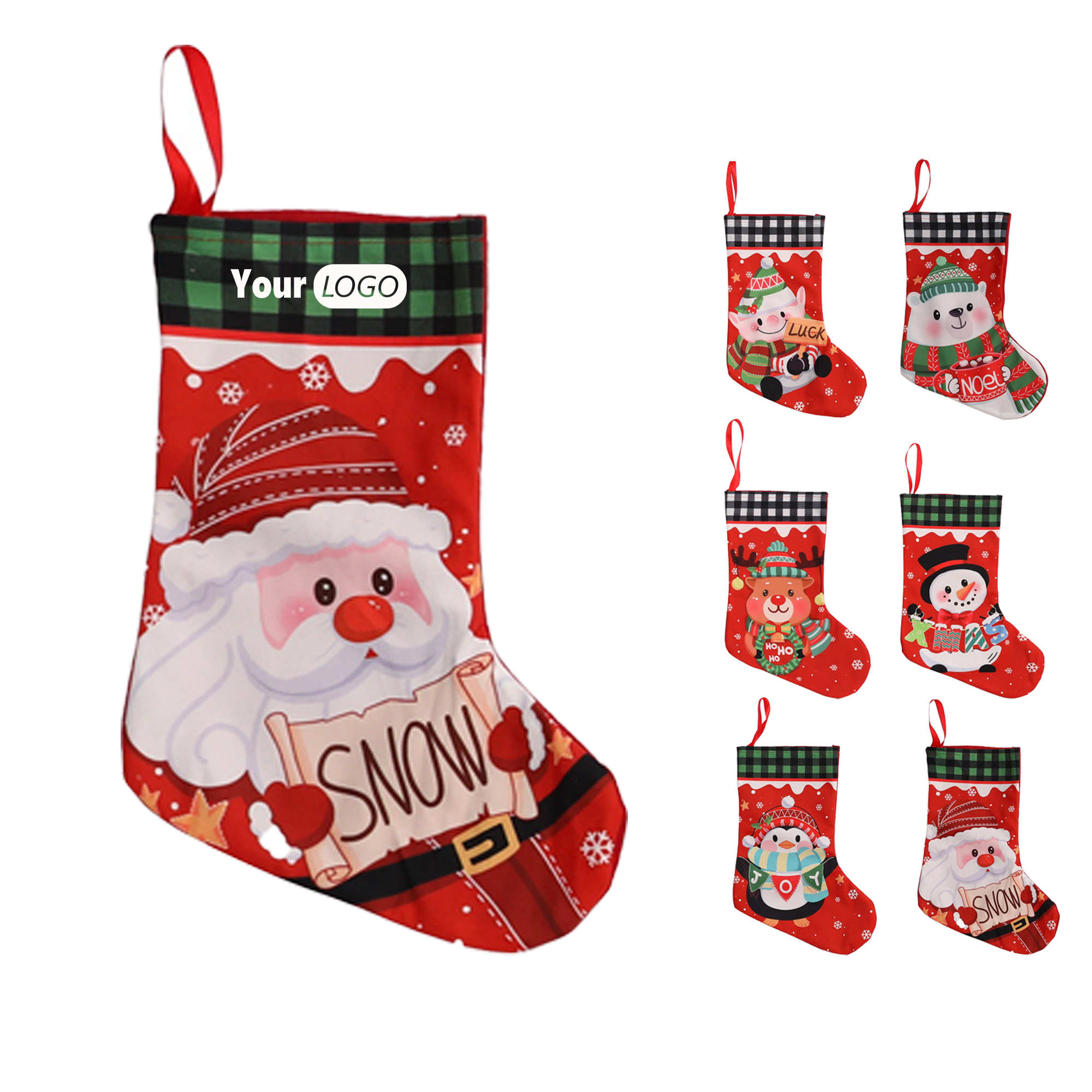 Brushed Fabric Holiday Stocking 7