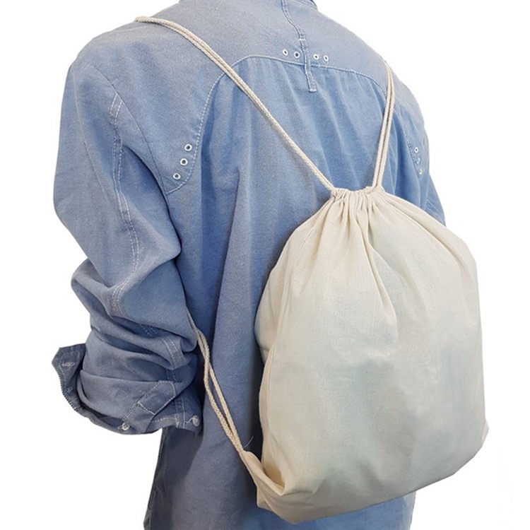 Calico Library Bag - Drawstrings 5