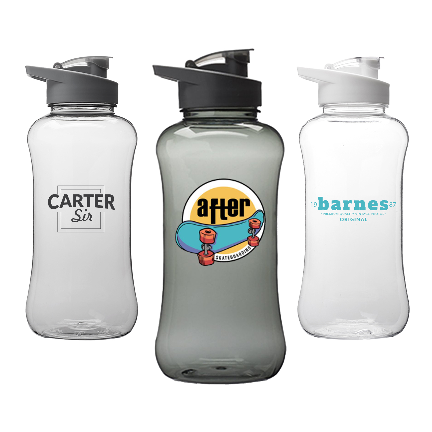 60 oz Athlete Plastic Sports Bottle w/ Flip top Lid & Handle 2