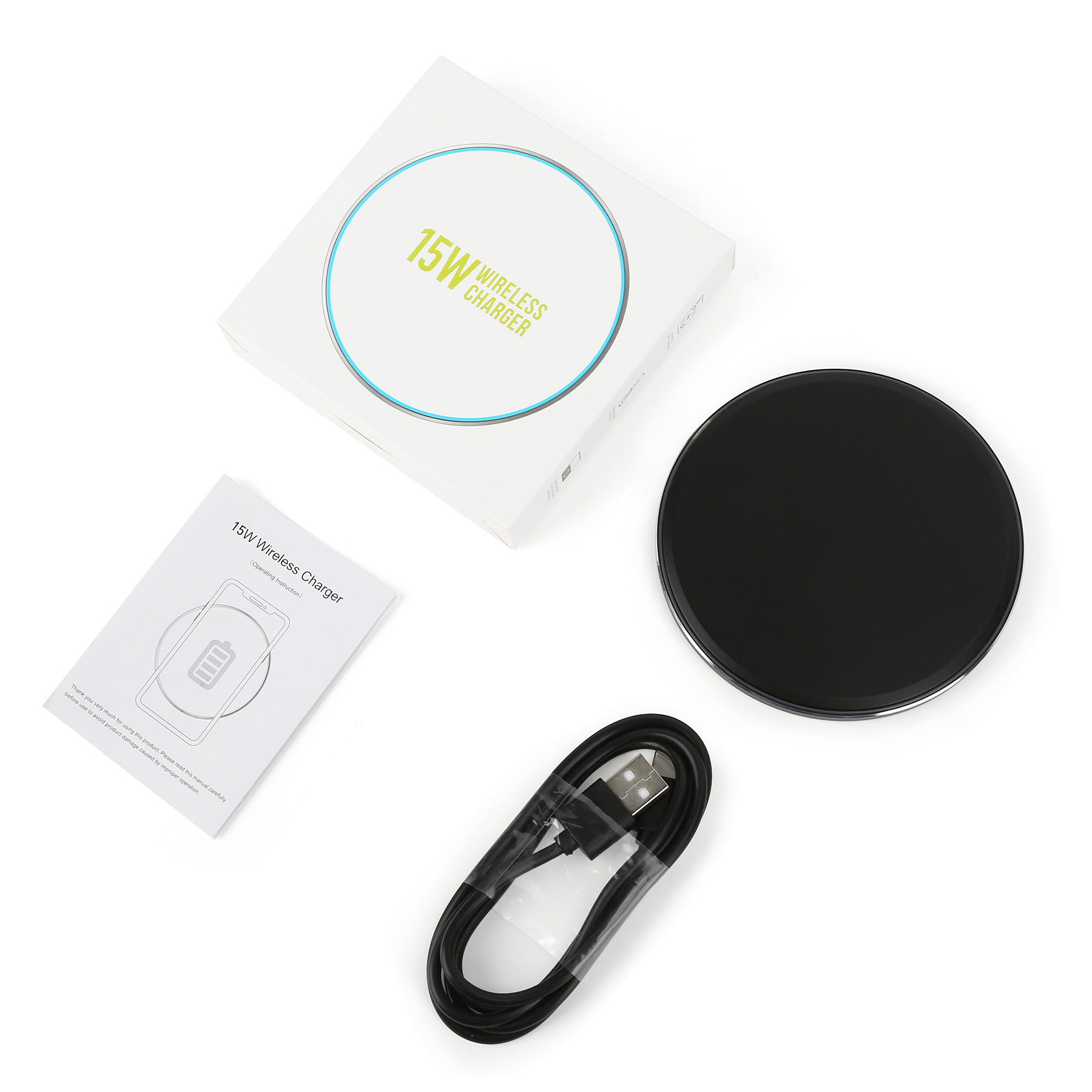 15W Wireless Charger with Light-up Logo 8