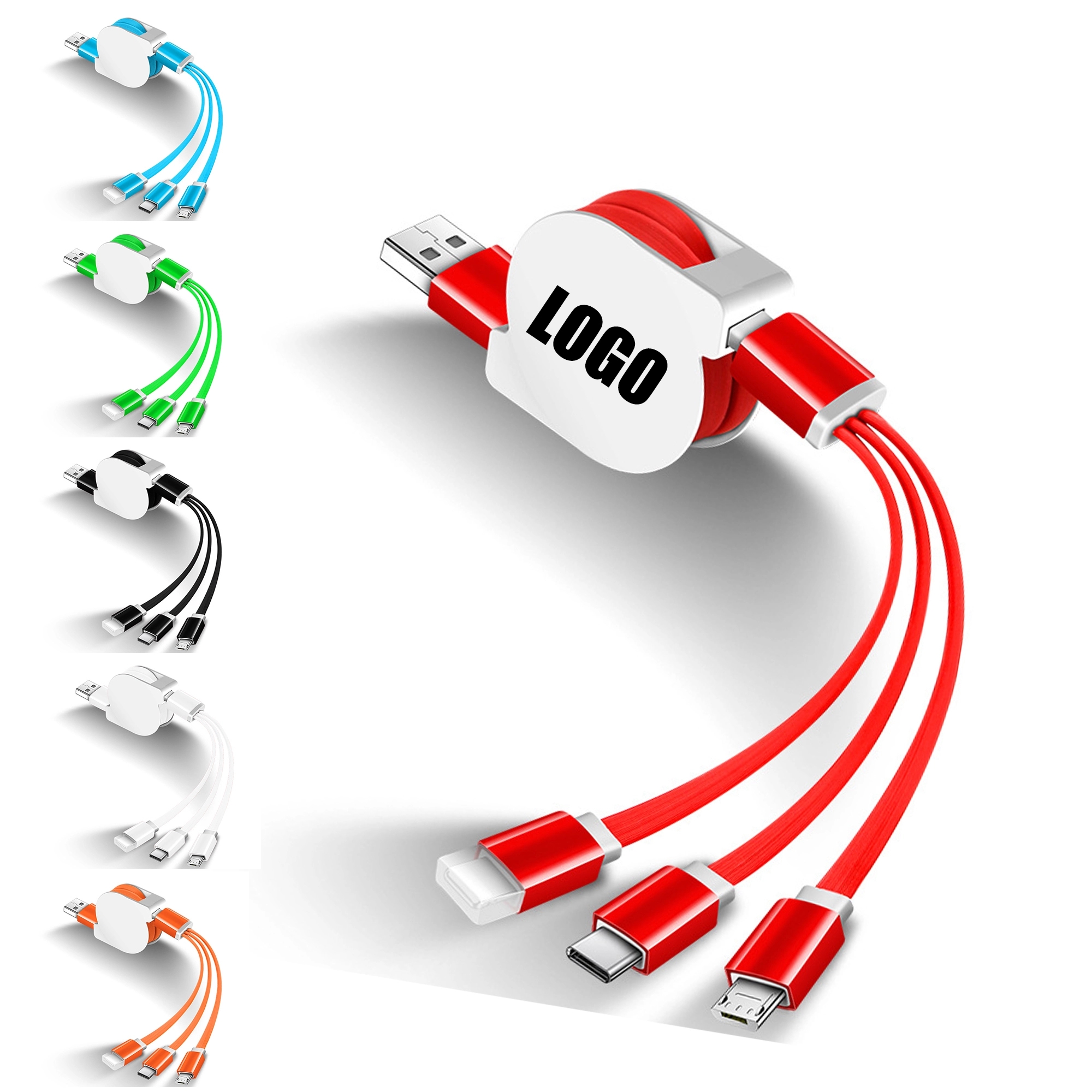 3-In-1 USB Retractable Charging Cable 2