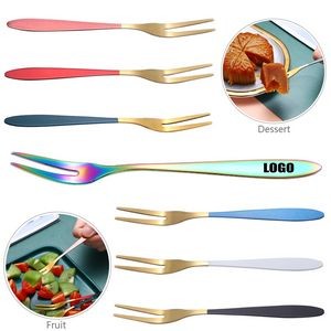Colored 2 Teeth Fruit Dessert Fork 9