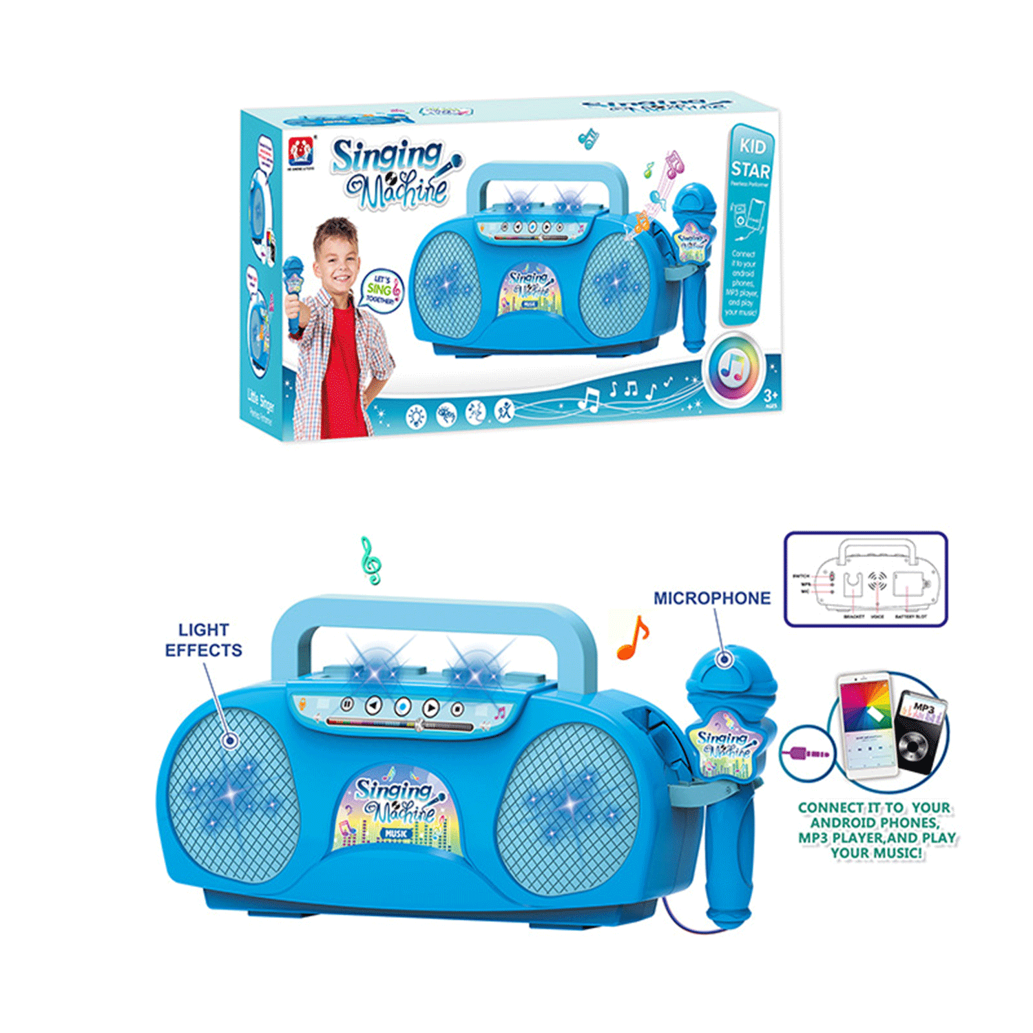 Baby Electronic Musical Instrument Kids Toy Microphone Set 6