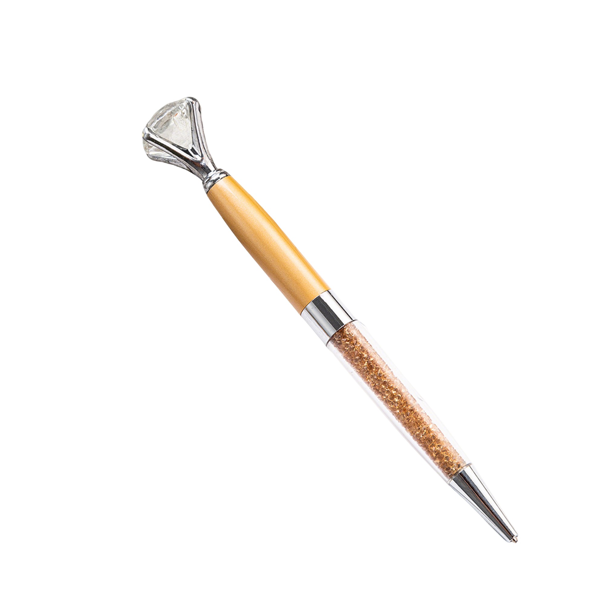 Crystal Crown Ballpoint Pen Twist Action Metal Barrel 12