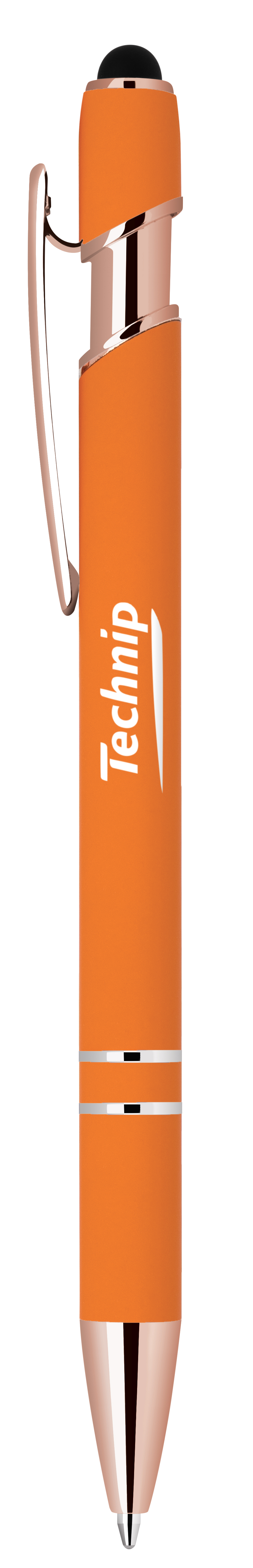 Stylus-3261 Bright Ballpoint Soft Touch Pens with Rose Gold Trims 12