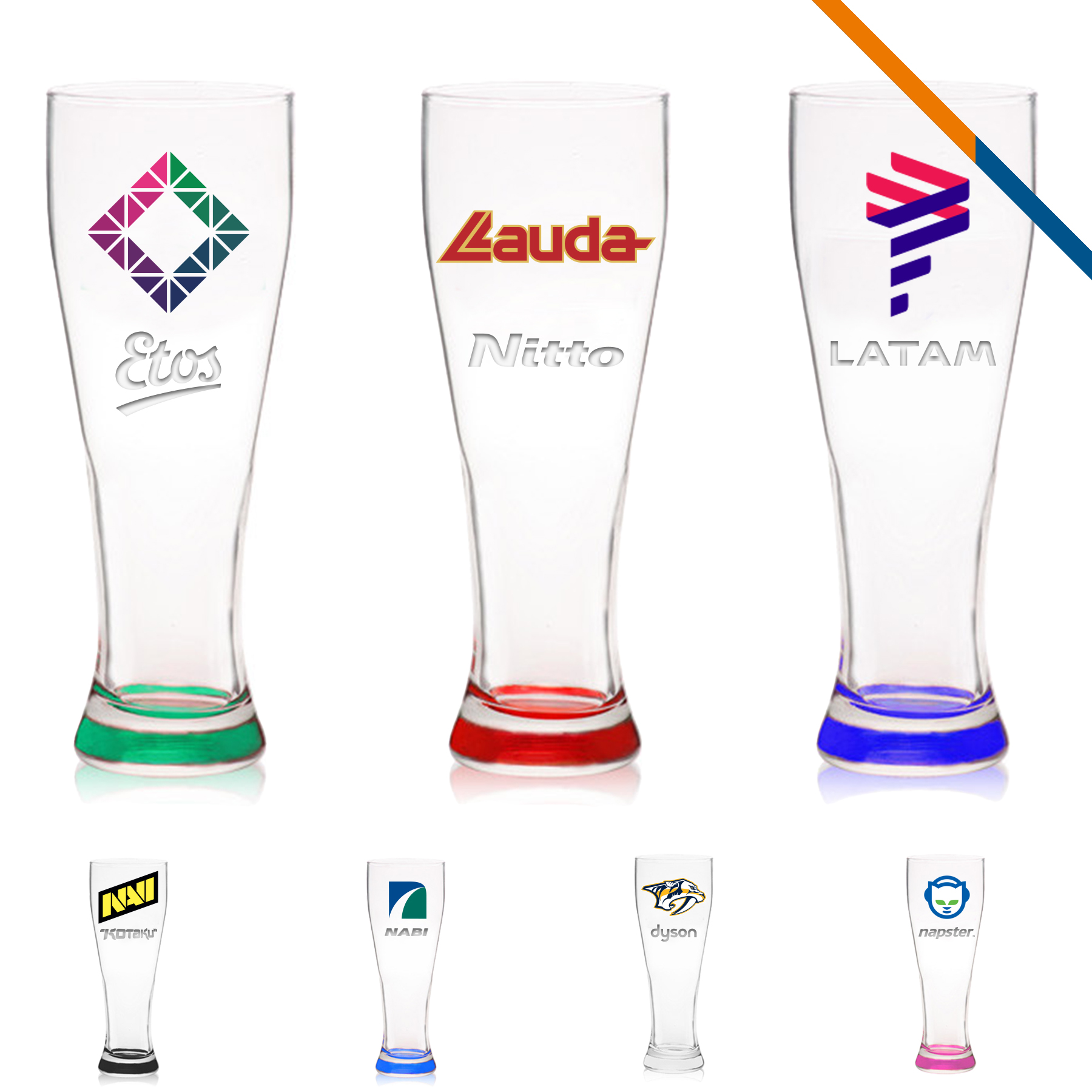 Libbey Glans Pilsner Glasses - 23 OZ. 1