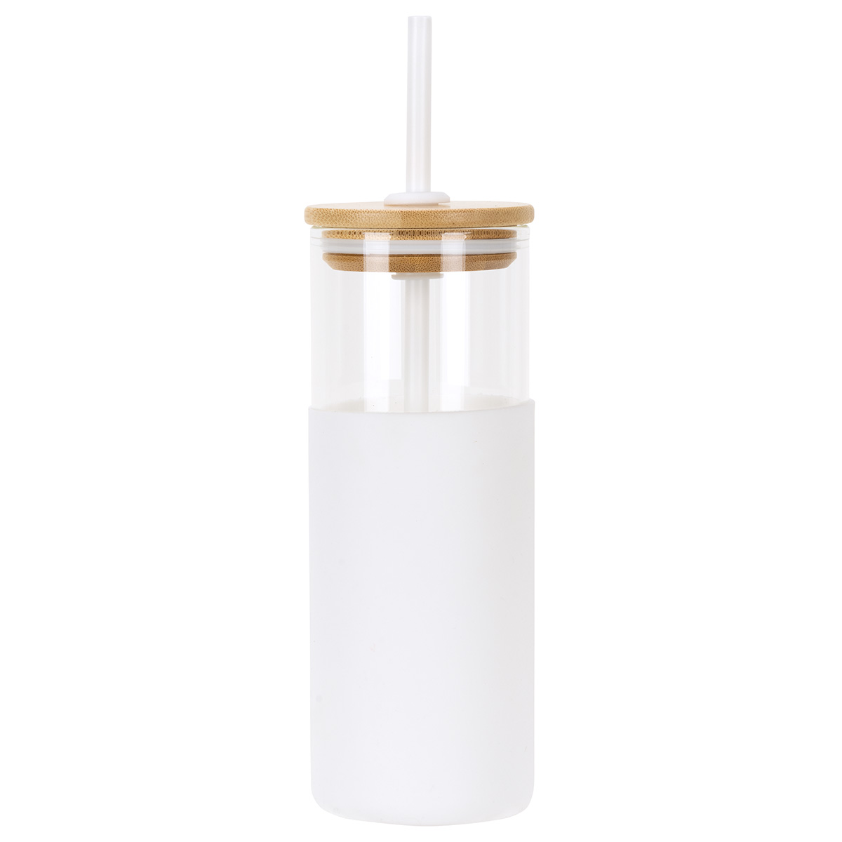 Stirling 18 oz Glass Tumbler with Silicone Sleeve & PP Straw 13