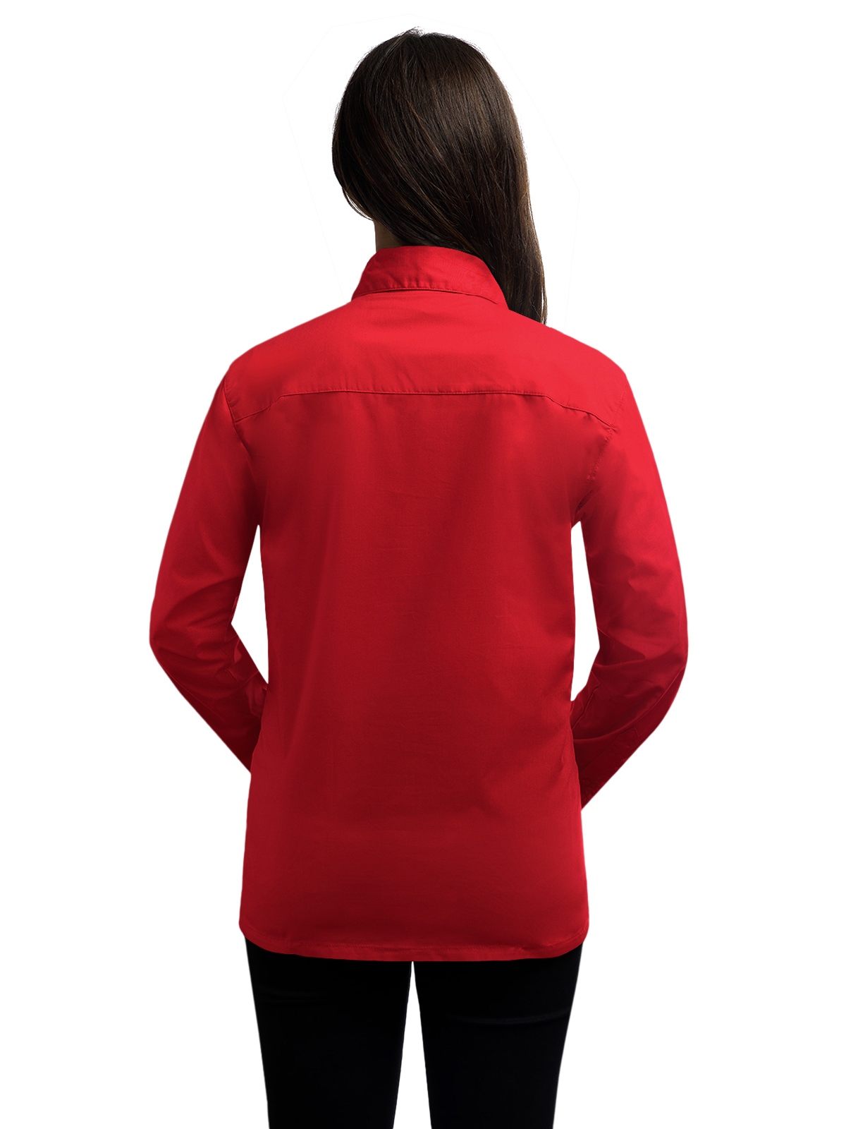 Blue Generation - Women's Pocketless Long Sleeve Poplin Shirt 13
