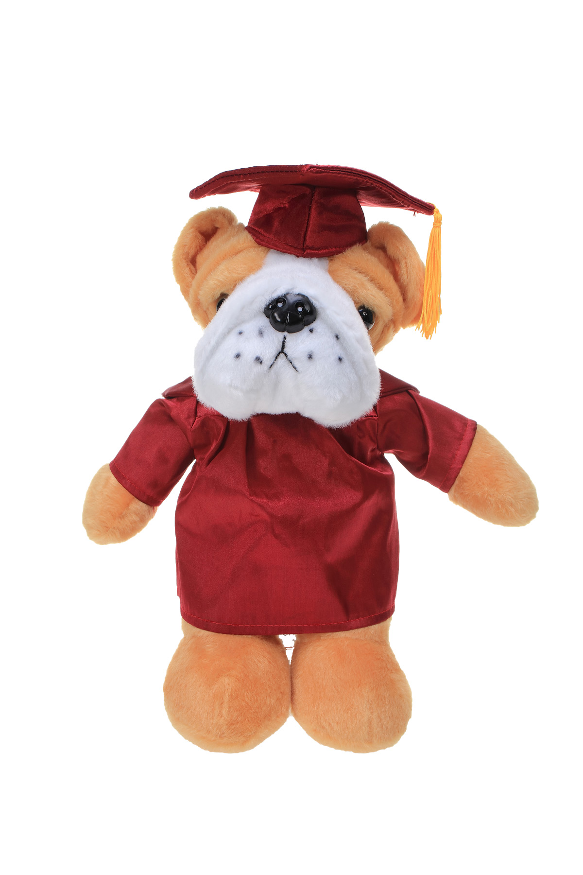 Soft Plush Bulldog in Graduation Cap & Gown Stuffed Animal 3