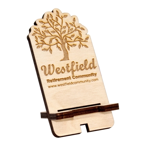 Etched Birch Phone Desk Stands 5