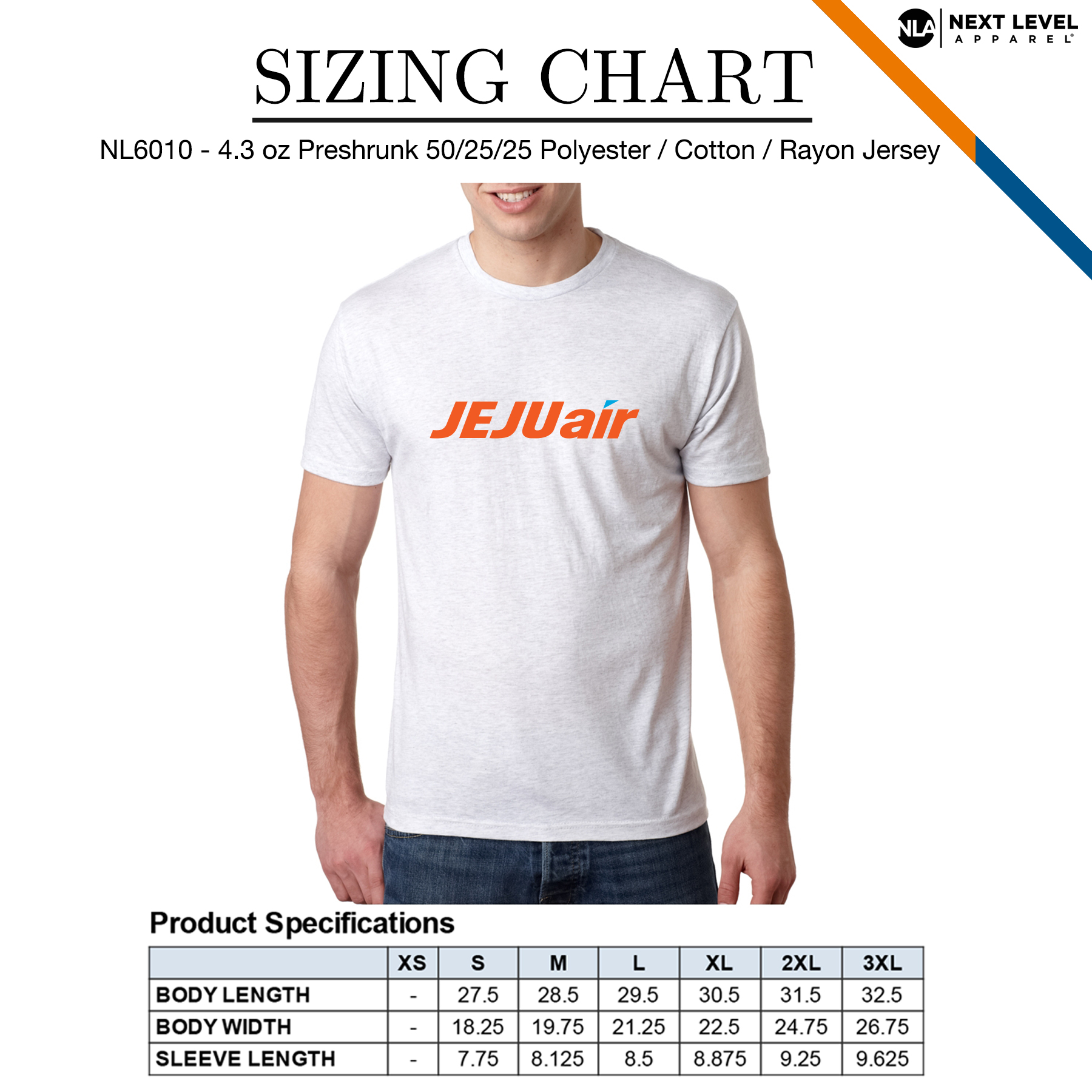 Next Level® Mens 4.3 oz Tri-Blend Crew T-shirts 2