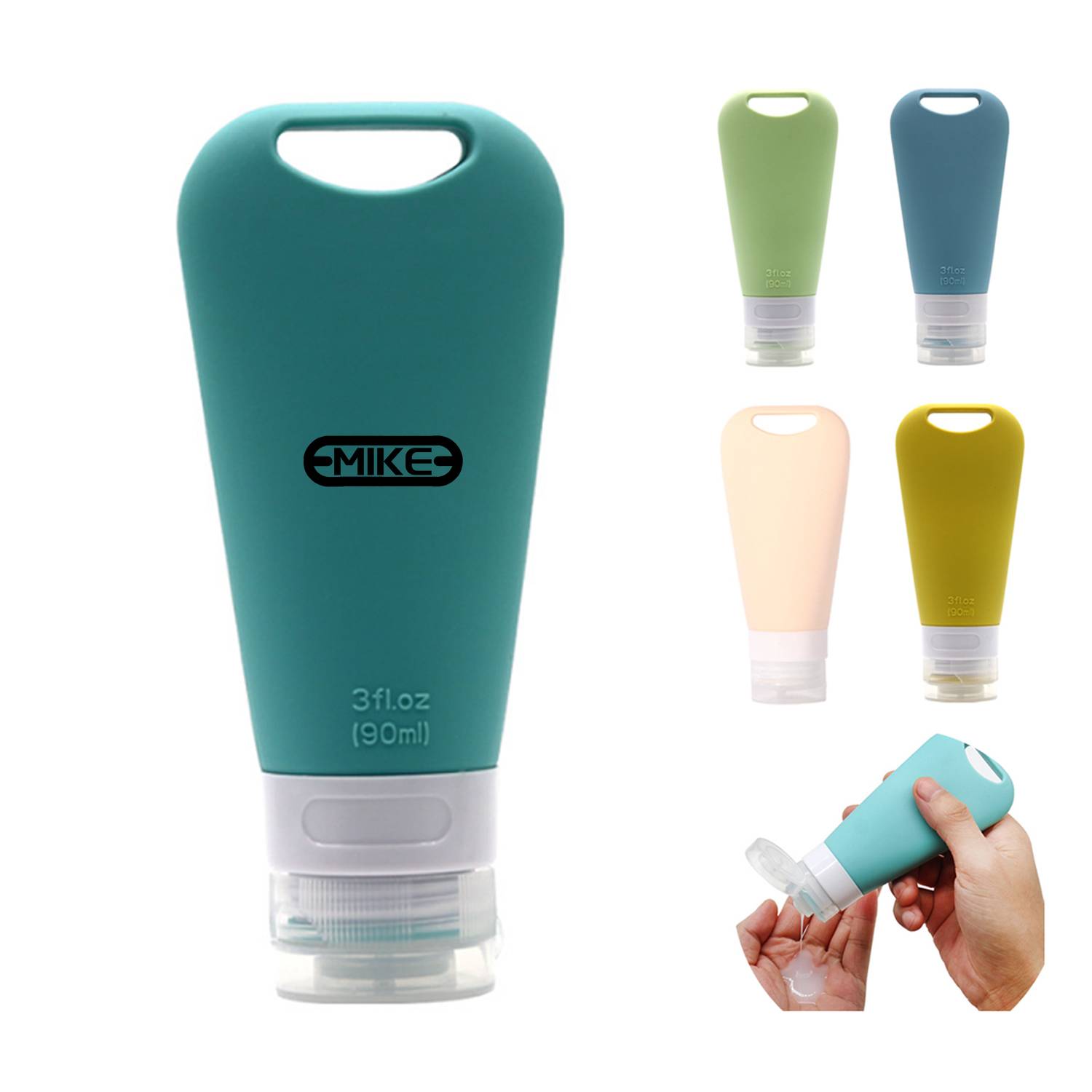 3Oz Leak Proof Squeezable Refillable Travel Toiletries