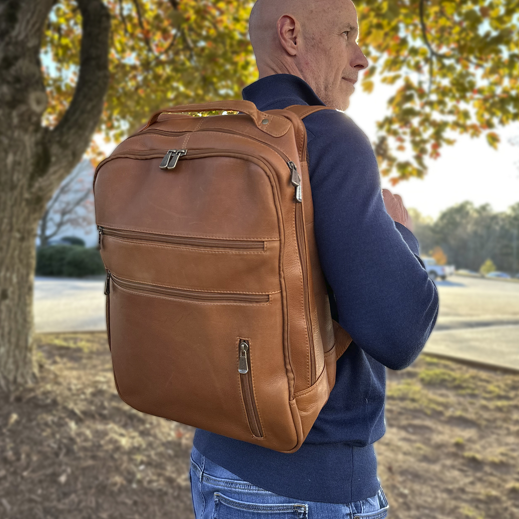 Mateo - Lightweight Leather Backpack 3