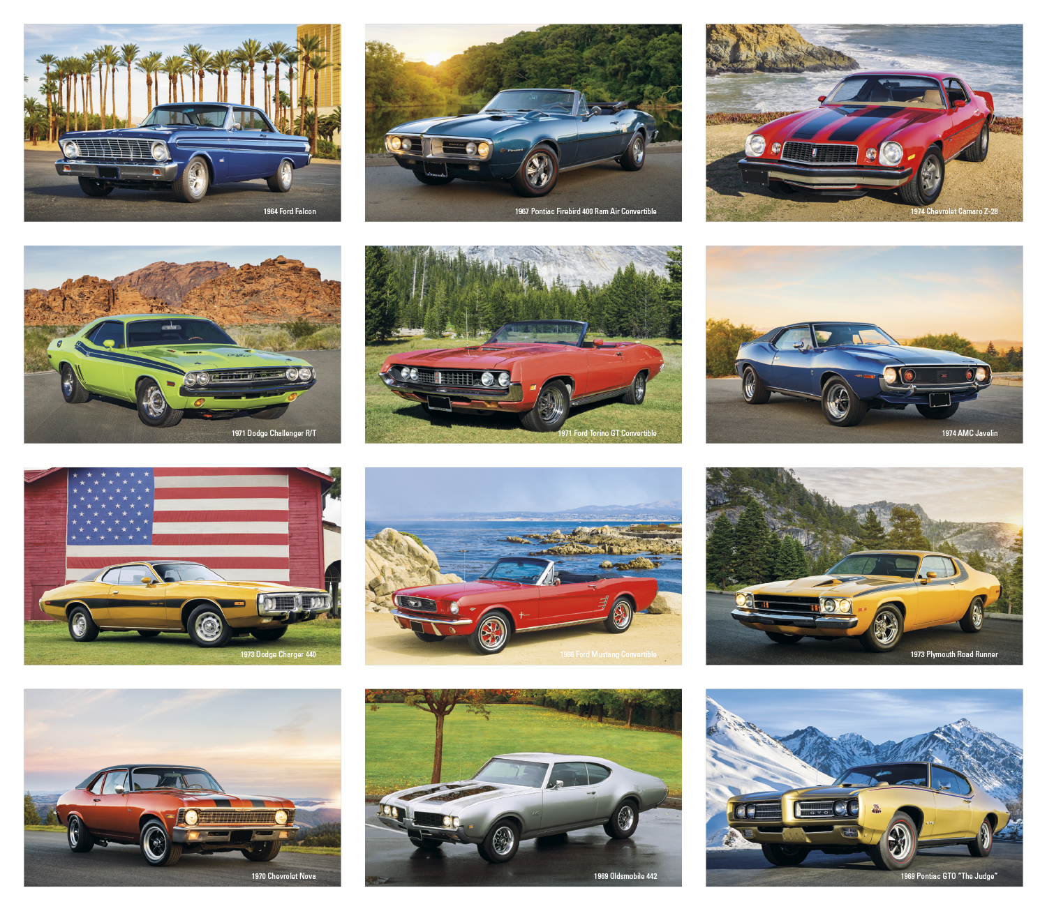 Triumph® Calendars Press-N-Stick Cruisin' Cars Calendar 37